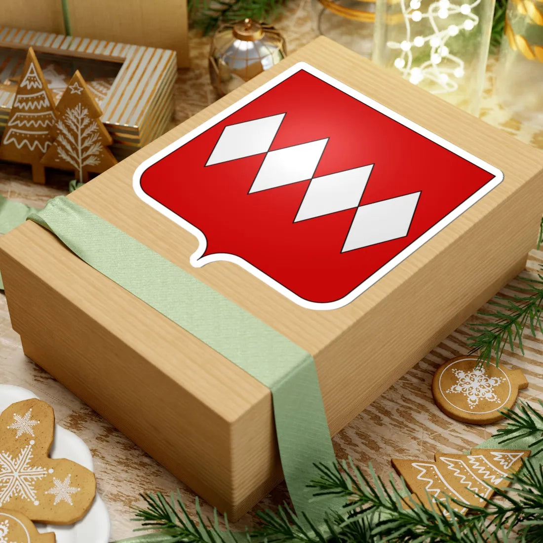 Blason famille en de Carteret duché de Normandie (England) (Coat of Arms) STICKER Vinyl Kiss-Cut Decal - The Sticker Space