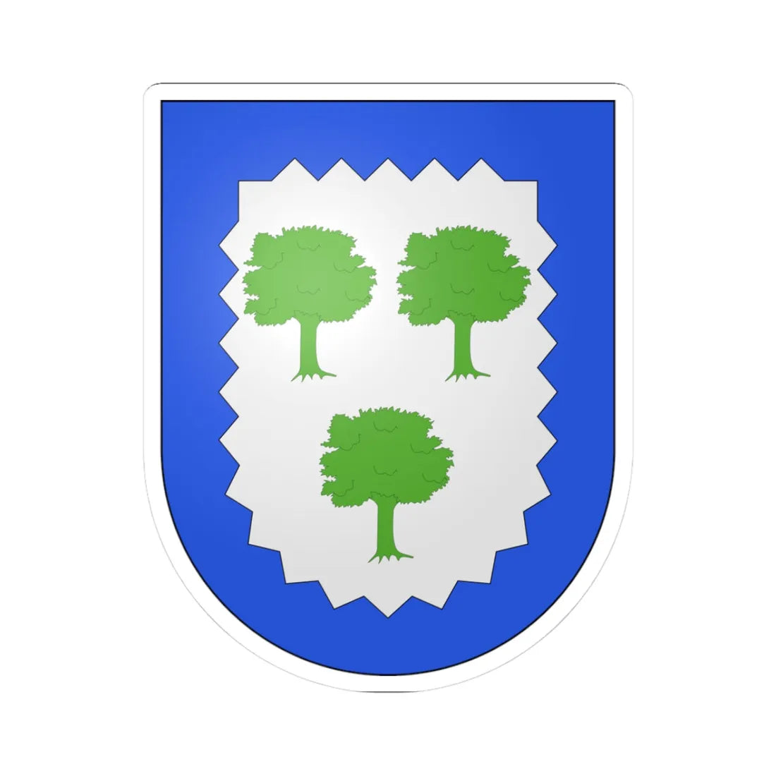 Blason famille es Abadiano (Spain) (Coat of Arms) STICKER Vinyl Kiss-Cut Decal 3 Inch White - The Sticker Space