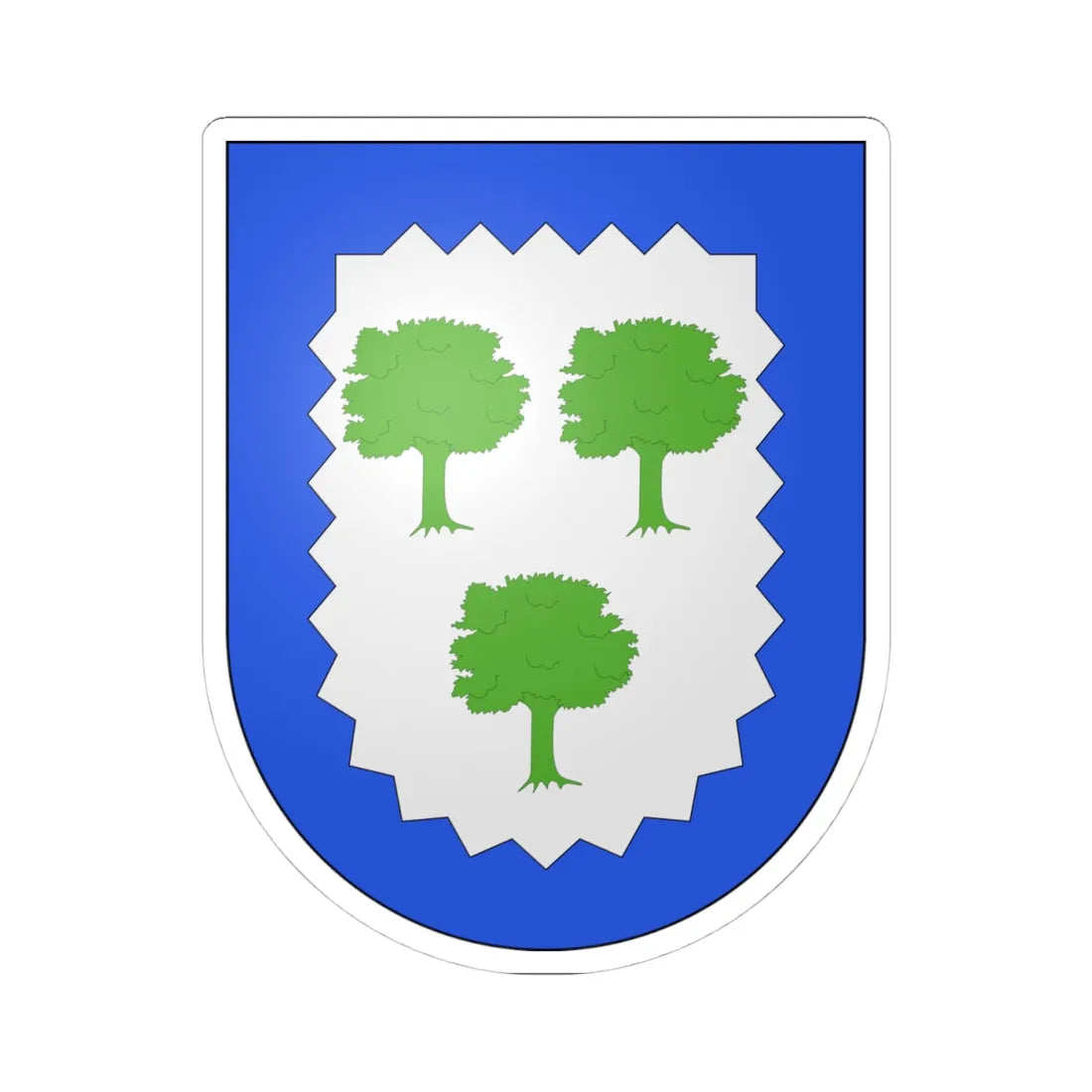 Blason famille es Abadiano (Spain) (Coat of Arms) STICKER Vinyl Kiss-Cut Decal 4 Inch White - The Sticker Space