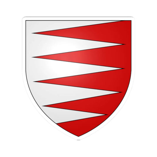 Blason famille fl de Landas (France) (Coat of Arms) STICKER Vinyl Kiss-Cut Decal 2 Inch White - The Sticker Space