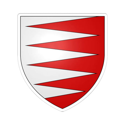 Blason famille fl de Landas (France) (Coat of Arms) STICKER Vinyl Kiss-Cut Decal 6 Inch White - The Sticker Space