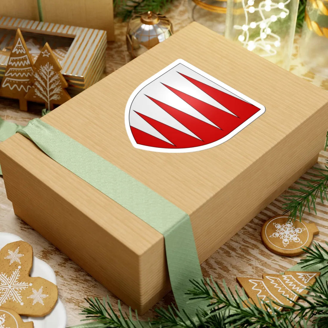 Blason famille fl de Landas (France) (Coat of Arms) STICKER Vinyl Kiss-Cut Decal - The Sticker Space