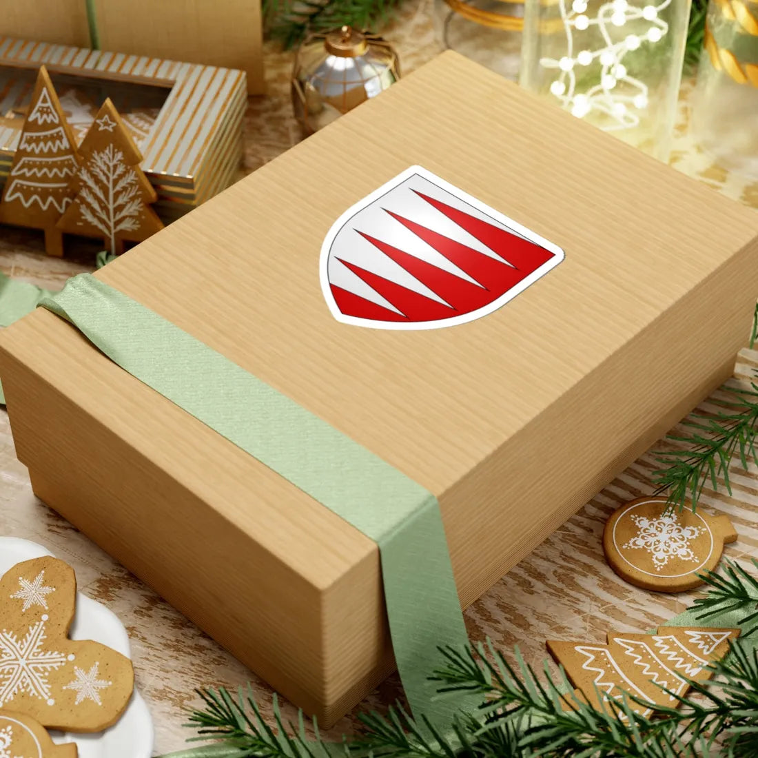 Blason famille fl de Landas (France) (Coat of Arms) STICKER Vinyl Kiss-Cut Decal - The Sticker Space