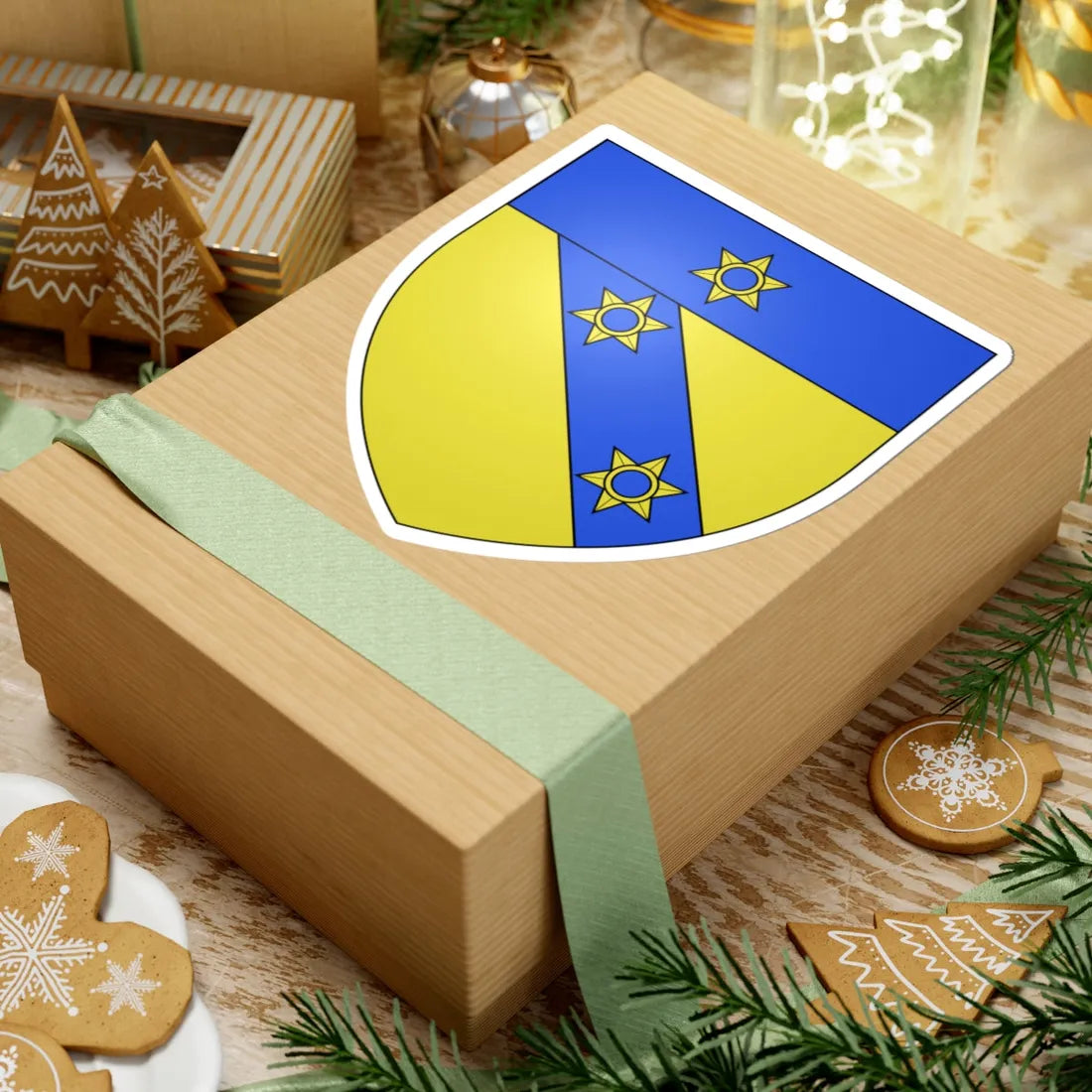 Blason famille fr ABEL (France) (Coat of Arms) STICKER Vinyl Kiss-Cut Decal - The Sticker Space