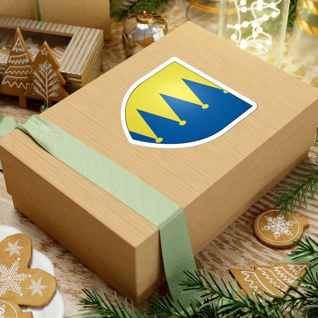 Blason famille fr ABON (France) (Coat of Arms) STICKER Vinyl Kiss-Cut Decal - The Sticker Space