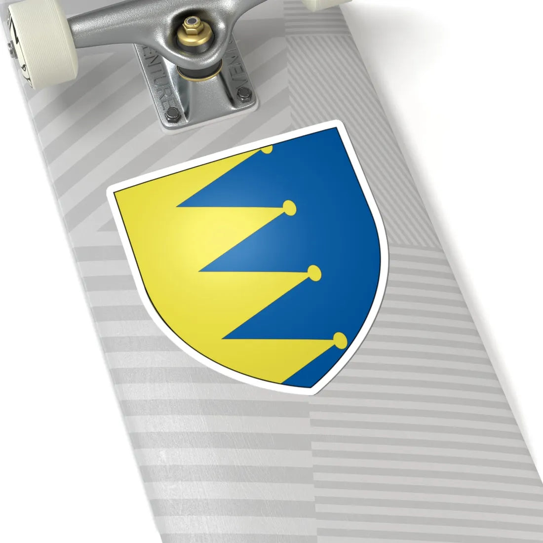 Blason famille fr ABON (France) (Coat of Arms) STICKER Vinyl Kiss-Cut Decal - The Sticker Space