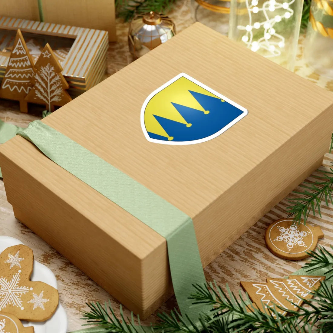 Blason famille fr ABON (France) (Coat of Arms) STICKER Vinyl Kiss-Cut Decal - The Sticker Space