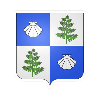 Blason famille fr Abot (France) (Coat of Arms) STICKER Vinyl Kiss-Cut Decal 2 Inch White - The Sticker Space