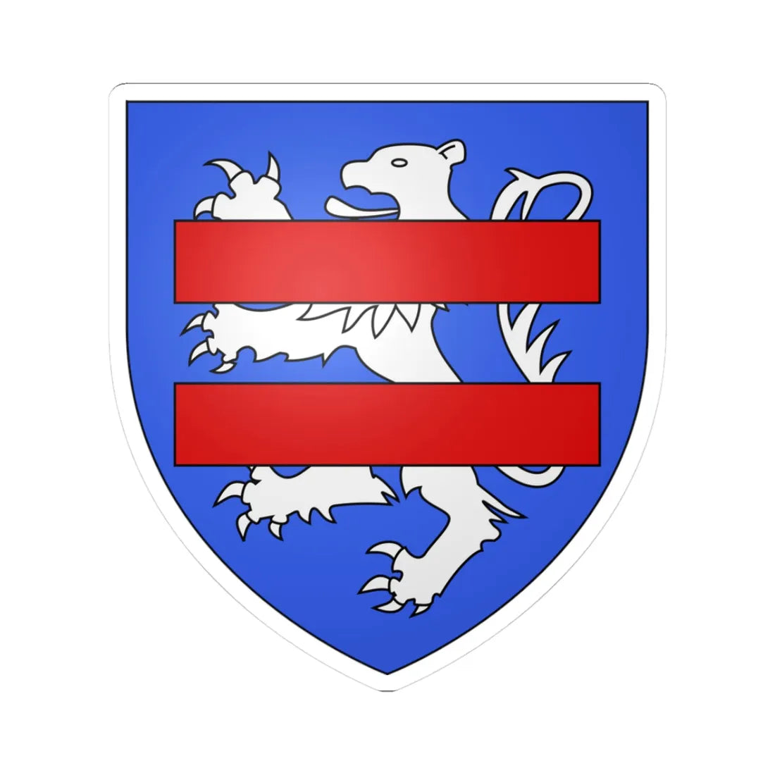 Blason famille fr Achard (France) (Coat of Arms) STICKER Vinyl Kiss-Cut Decal 3 Inch White - The Sticker Space