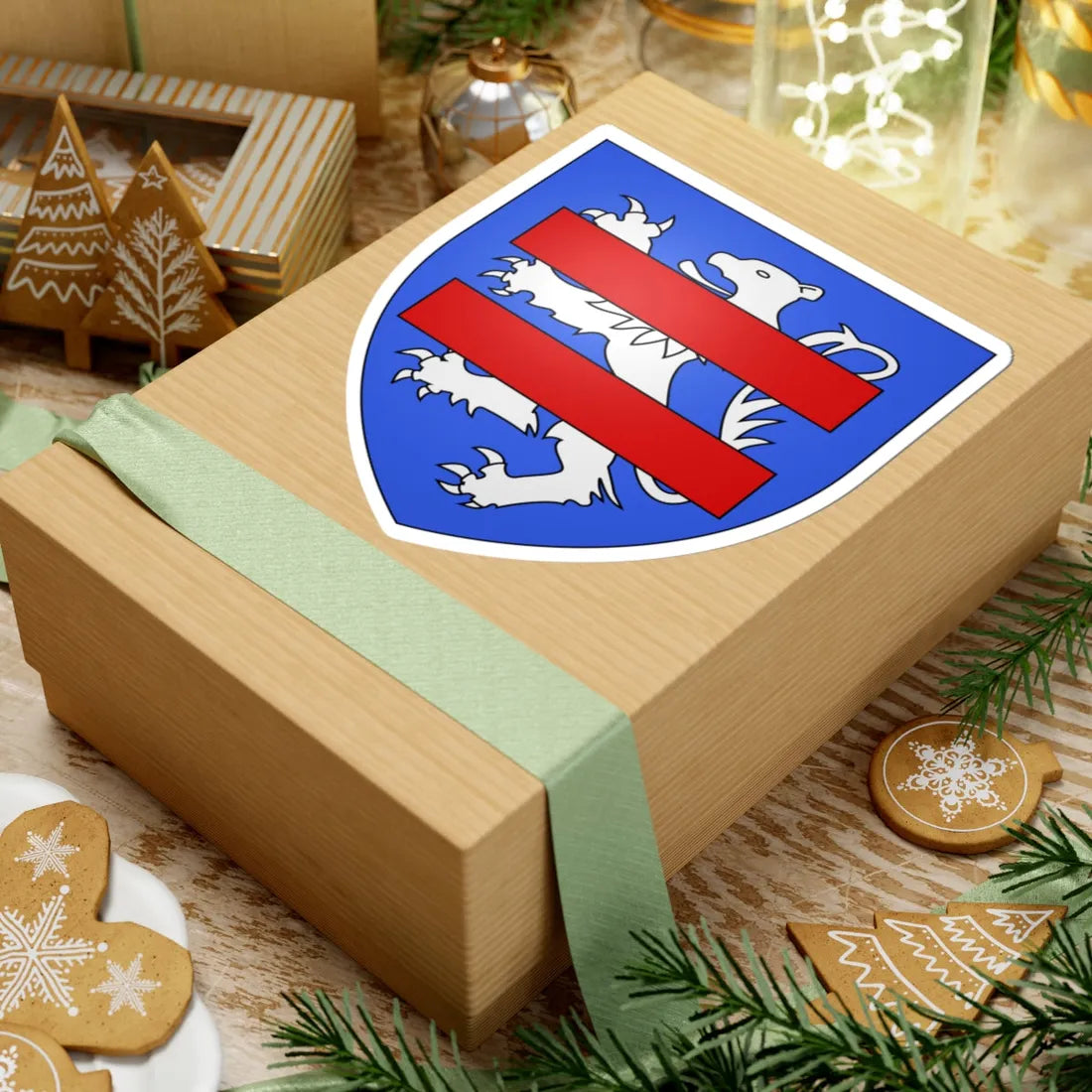 Blason famille fr Achard (France) (Coat of Arms) STICKER Vinyl Kiss-Cut Decal - The Sticker Space