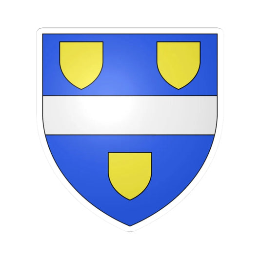Blason famille fr Acher (France) (Coat of Arms) STICKER Vinyl Kiss-Cut Decal 2 Inch White - The Sticker Space