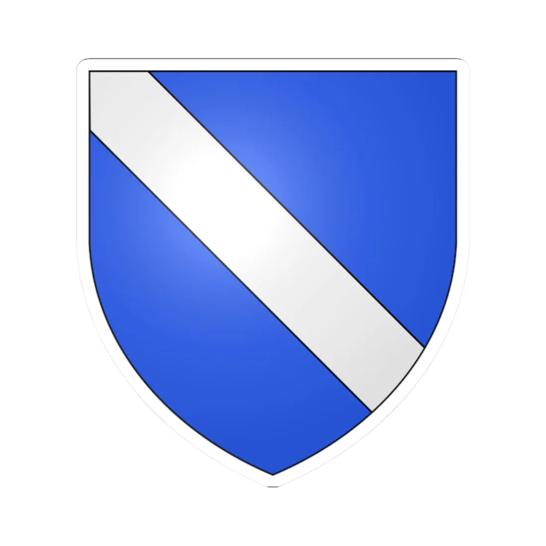 Blason famille fr Acre (France) (Coat of Arms) STICKER Vinyl Kiss-Cut Decal 2 Inch White - The Sticker Space