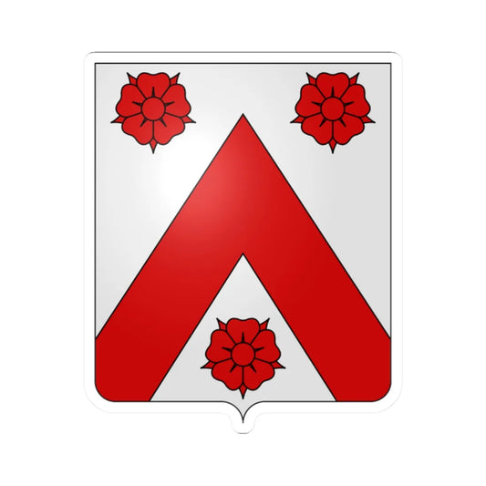 Blason famille fr Adam de Morche-Bosc-Fontaine (France) (Coat of Arms) STICKER Vinyl Kiss-Cut Decal 2 Inch White - The Sticker Space