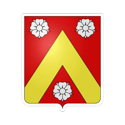 Blason famille fr Adam dOrville (France) (Coat of Arms) STICKER Vinyl Kiss-Cut Decal 4 Inch White - The Sticker Space