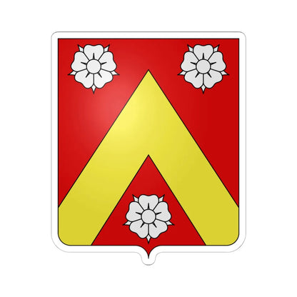 Blason famille fr Adam dOrville (France) (Coat of Arms) STICKER Vinyl Kiss-Cut Decal 6 Inch White - The Sticker Space