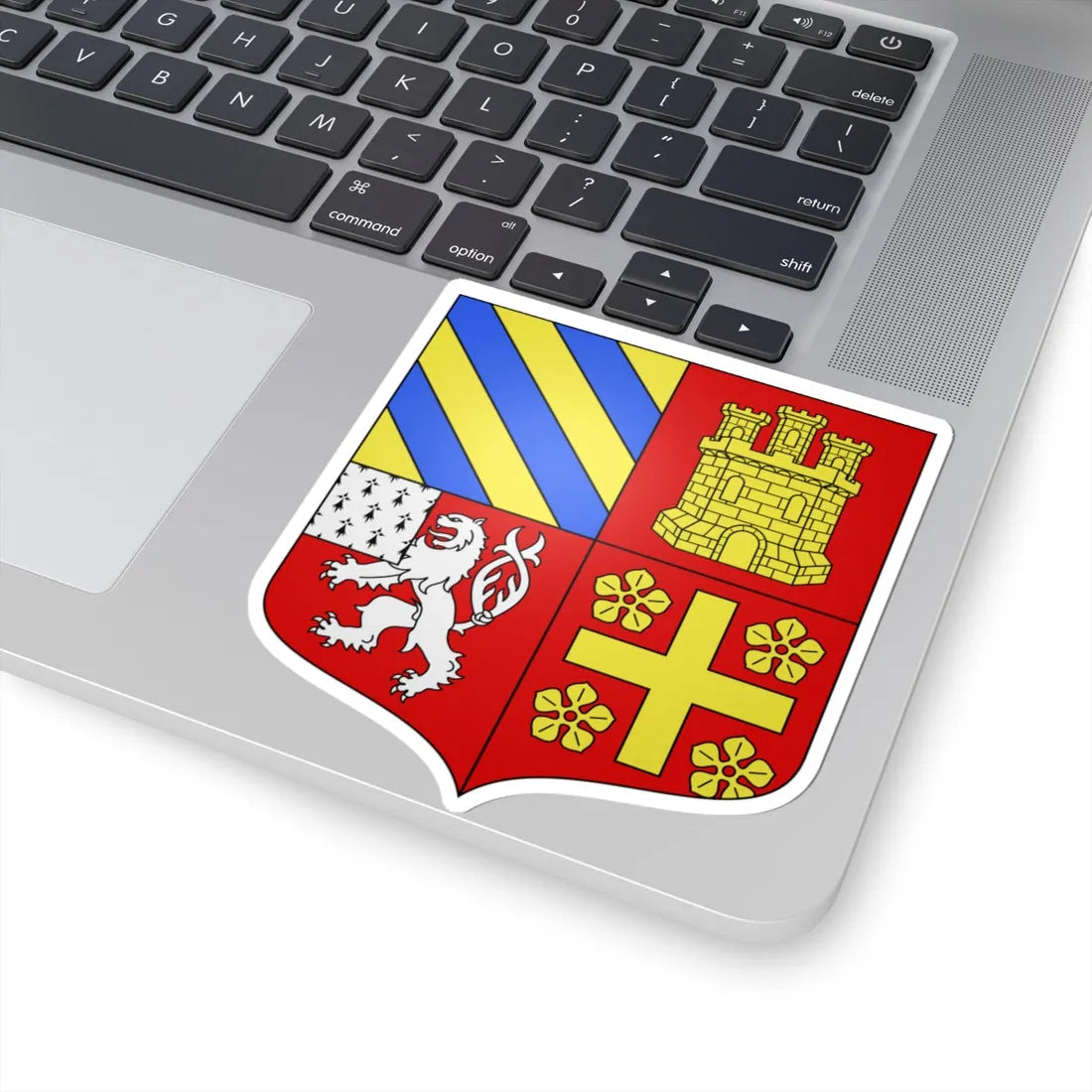 Blason famille fr Adhémar de Grignan 2 (France) (Coat of Arms) STICKER Vinyl Kiss-Cut Decal - The Sticker Space