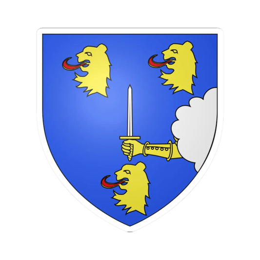 Blason famille fr Agalier (France) (Coat of Arms) STICKER Vinyl Kiss-Cut Decal 2 Inch White - The Sticker Space