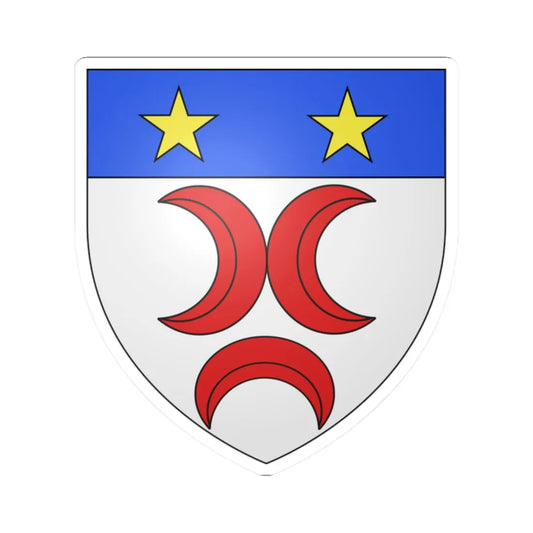 Blason famille fr AGERON (France) (Coat of Arms) STICKER Vinyl Kiss-Cut Decal 2 Inch White - The Sticker Space