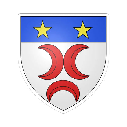 Blason famille fr AGERON (France) (Coat of Arms) STICKER Vinyl Kiss-Cut Decal 6 Inch White - The Sticker Space