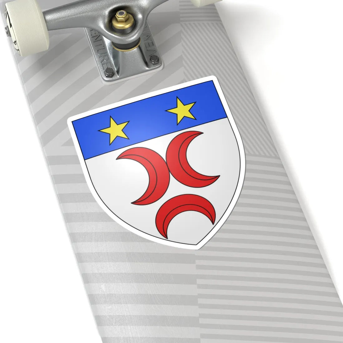 Blason famille fr AGERON (France) (Coat of Arms) STICKER Vinyl Kiss-Cut Decal - The Sticker Space