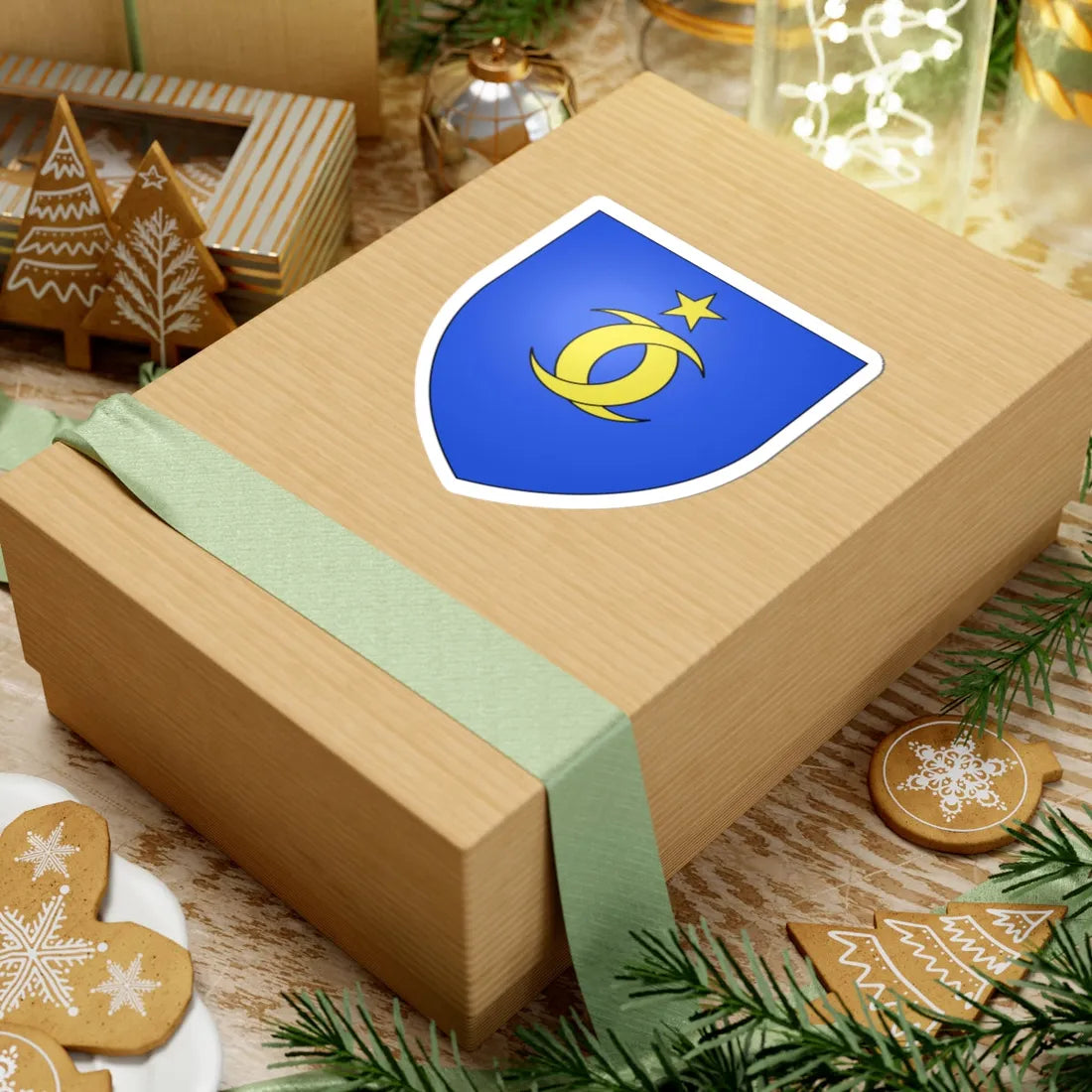 Blason famille fr Agulhac de Baumefort (France) (Coat of Arms) STICKER Vinyl Kiss-Cut Decal - The Sticker Space