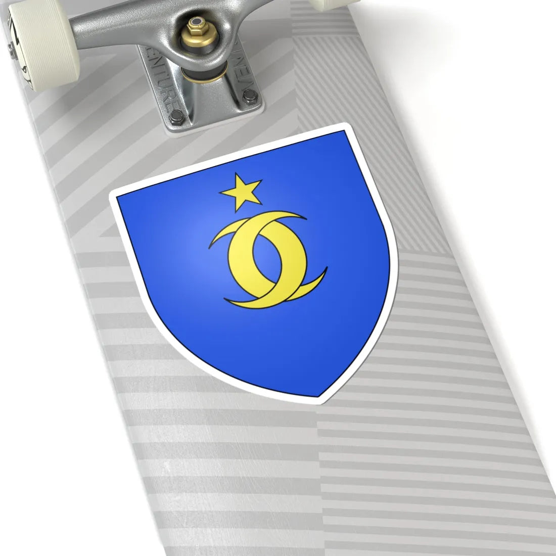 Blason famille fr Agulhac de Baumefort (France) (Coat of Arms) STICKER Vinyl Kiss-Cut Decal - The Sticker Space