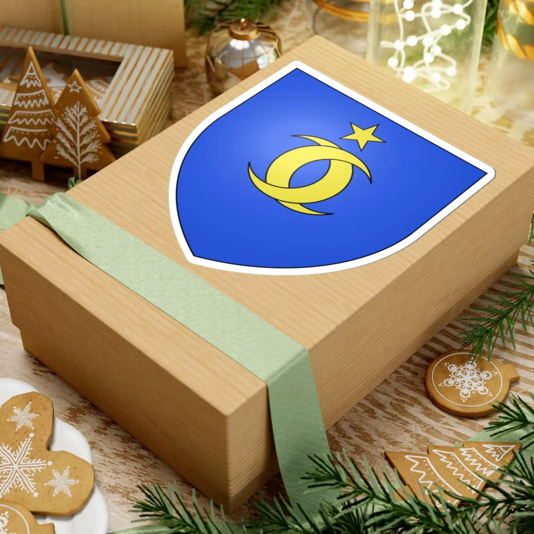 Blason famille fr Agulhac de Baumefort (France) (Coat of Arms) STICKER Vinyl Kiss-Cut Decal - The Sticker Space