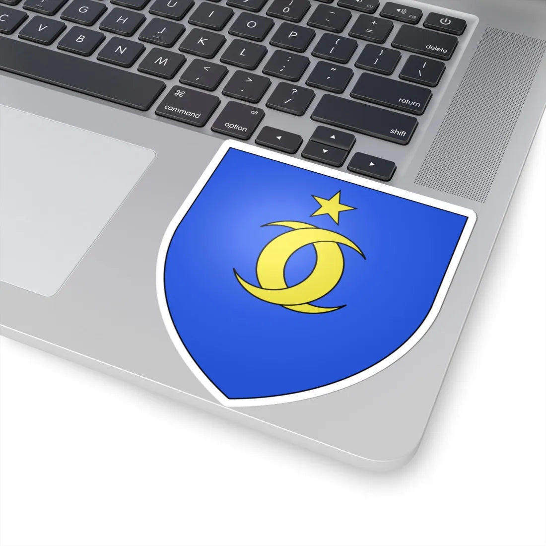 Blason famille fr Agulhac de Baumefort (France) (Coat of Arms) STICKER Vinyl Kiss-Cut Decal - The Sticker Space