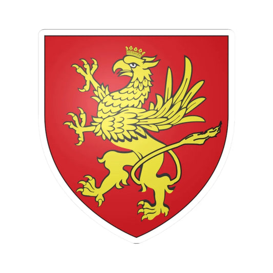 Blason famille fr AIGUEBELLE (France) (Coat of Arms) STICKER Vinyl Kiss-Cut Decal 2 Inch White - The Sticker Space