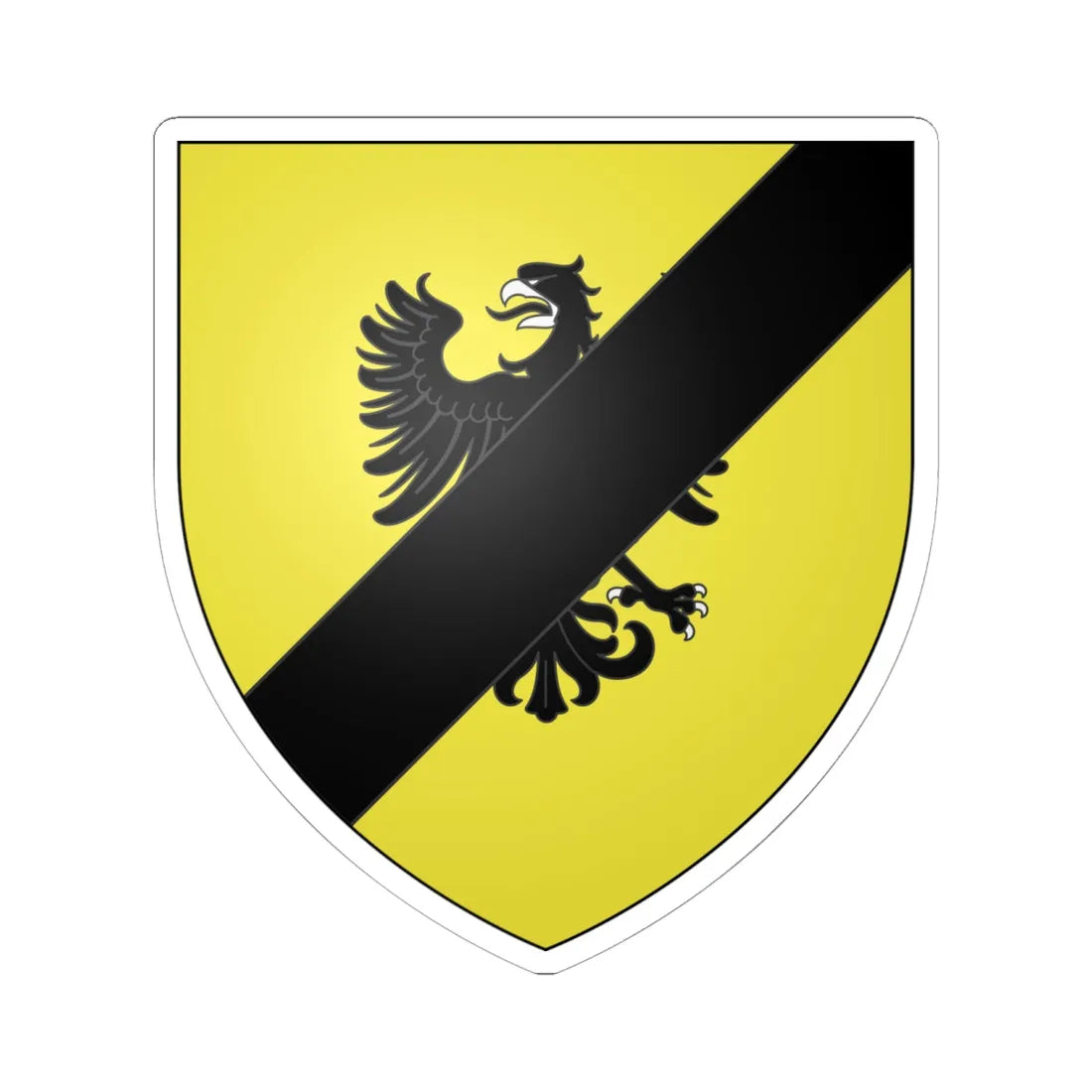 Blason famille fr Aimeri (France) (Coat of Arms) STICKER Vinyl Kiss-Cut Decal 6 Inch White - The Sticker Space