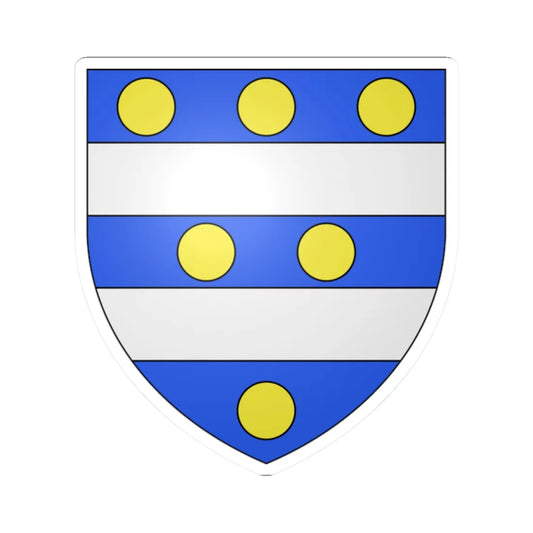 Blason famille fr Aladane Nivernais (France) (Coat of Arms) STICKER Vinyl Kiss-Cut Decal 2 Inch White - The Sticker Space
