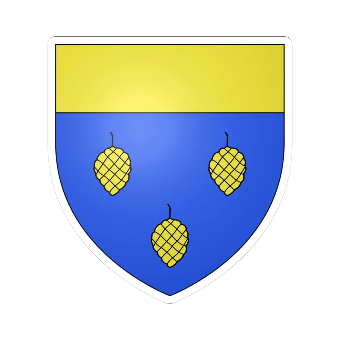 Blason famille fr Albignac (France) (Coat of Arms) STICKER Vinyl Kiss-Cut Decal 3 Inch White - The Sticker Space