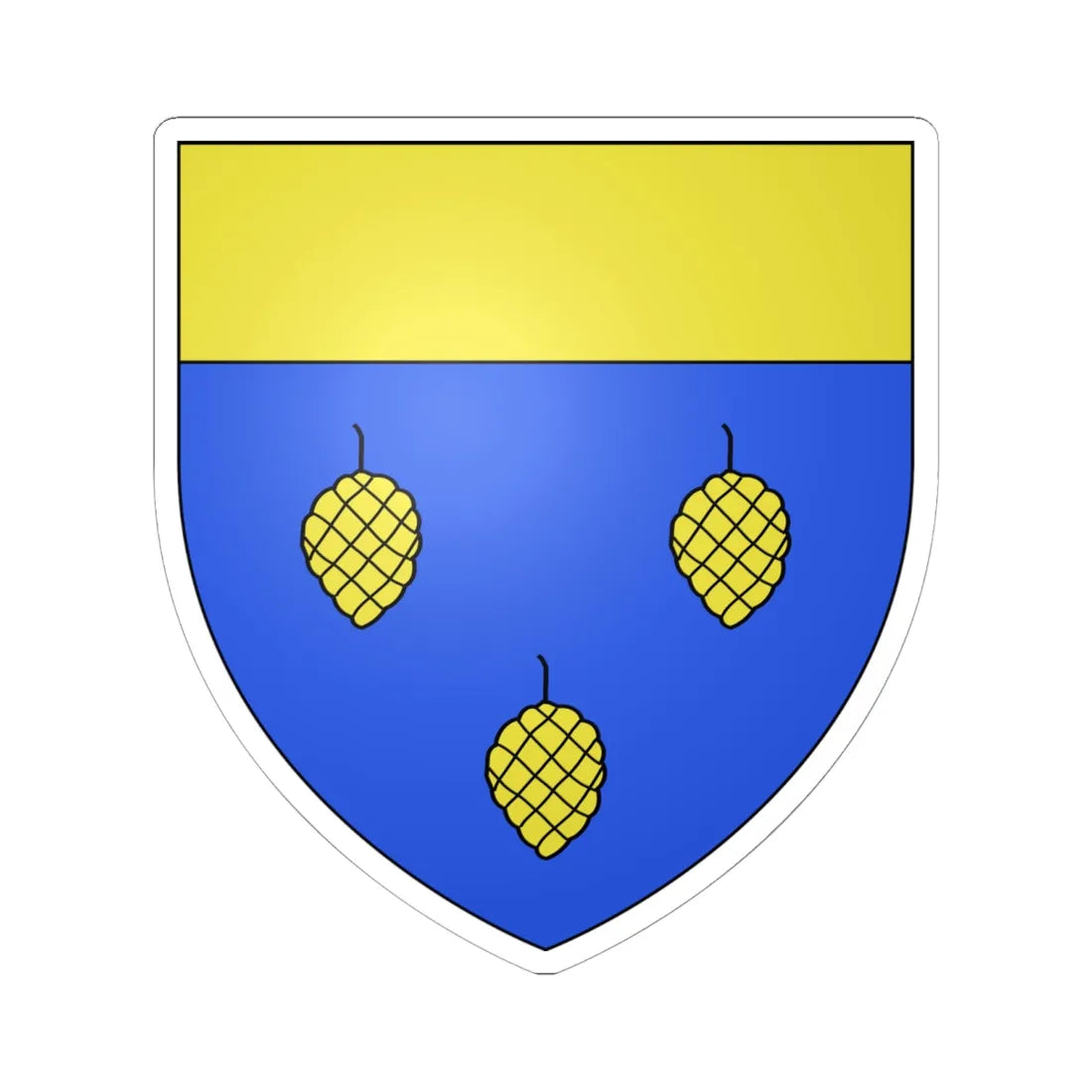 Blason famille fr Albignac (France) (Coat of Arms) STICKER Vinyl Kiss-Cut Decal 6 Inch White - The Sticker Space