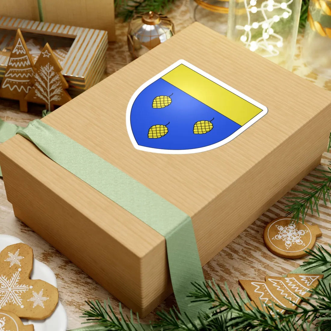 Blason famille fr Albignac (France) (Coat of Arms) STICKER Vinyl Kiss-Cut Decal - The Sticker Space