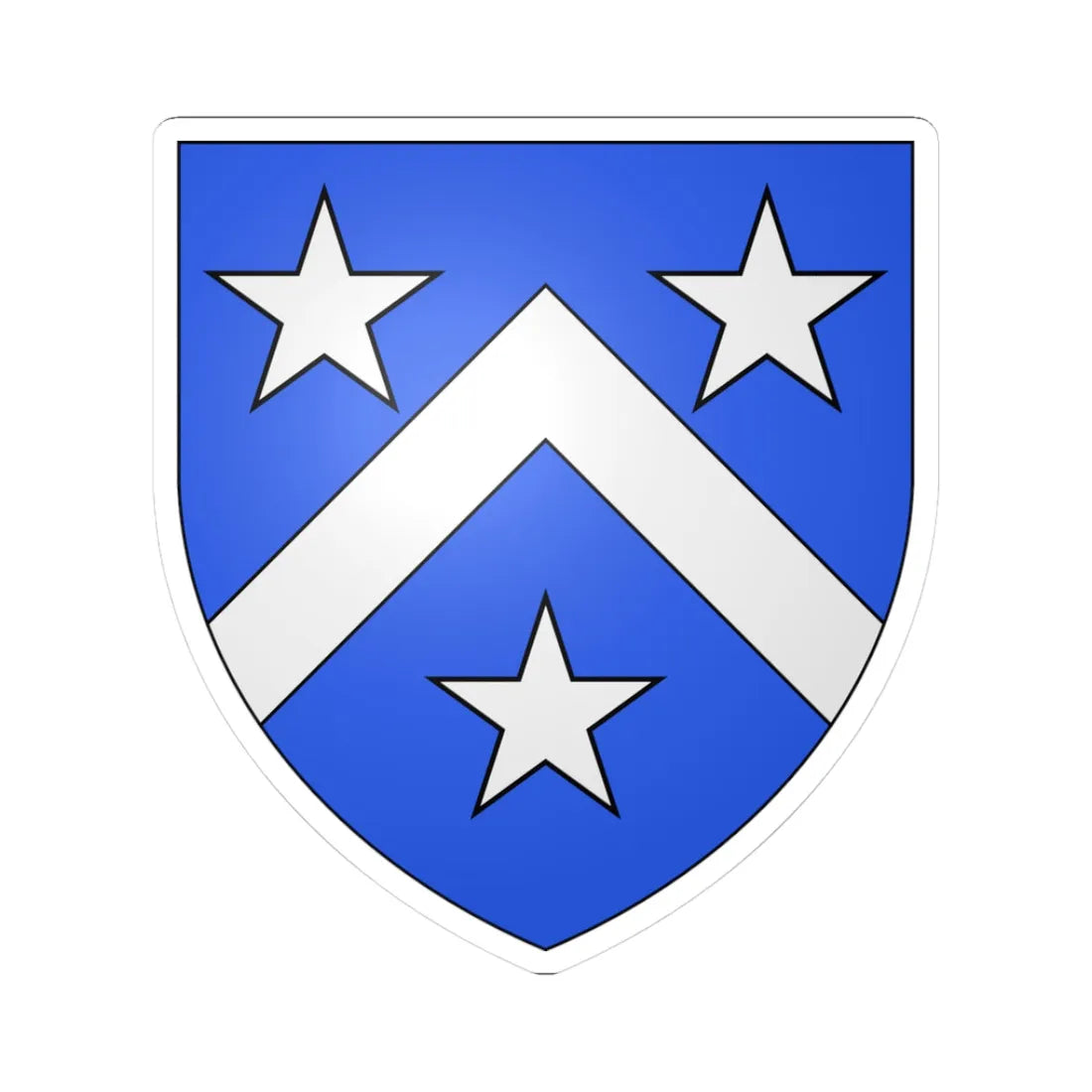 Blason famille fr Alixand Nivernais (France) (Coat of Arms) STICKER Vinyl Kiss-Cut Decal 3 Inch White - The Sticker Space