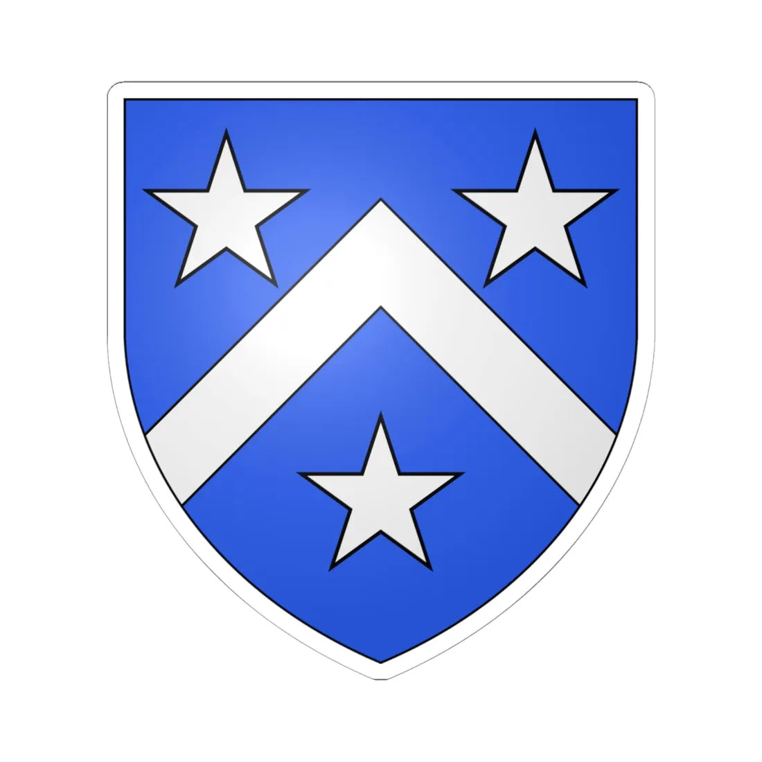 Blason famille fr Alixand Nivernais (France) (Coat of Arms) STICKER Vinyl Kiss-Cut Decal 6 Inch White - The Sticker Space