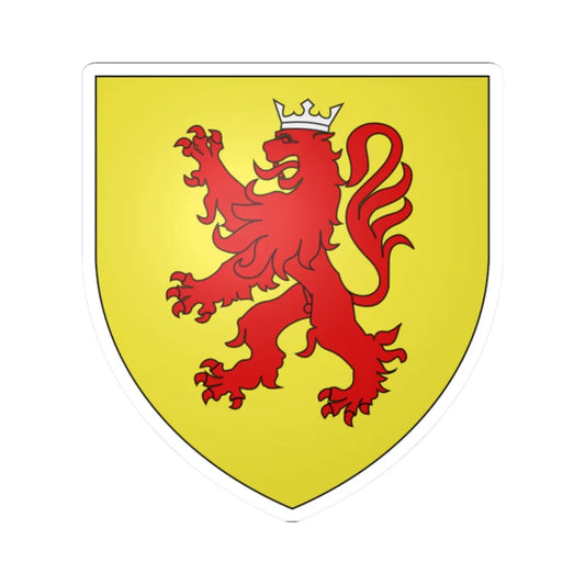 Blason famille fr Alleman de Montrigaud (France) (Coat of Arms) STICKER Vinyl Kiss-Cut Decal 2 Inch White - The Sticker Space