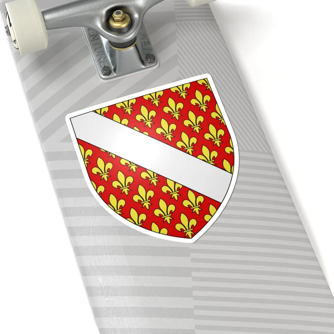 Blason famille fr Alleman (France) (Coat of Arms) STICKER Vinyl Kiss-Cut Decal - The Sticker Space