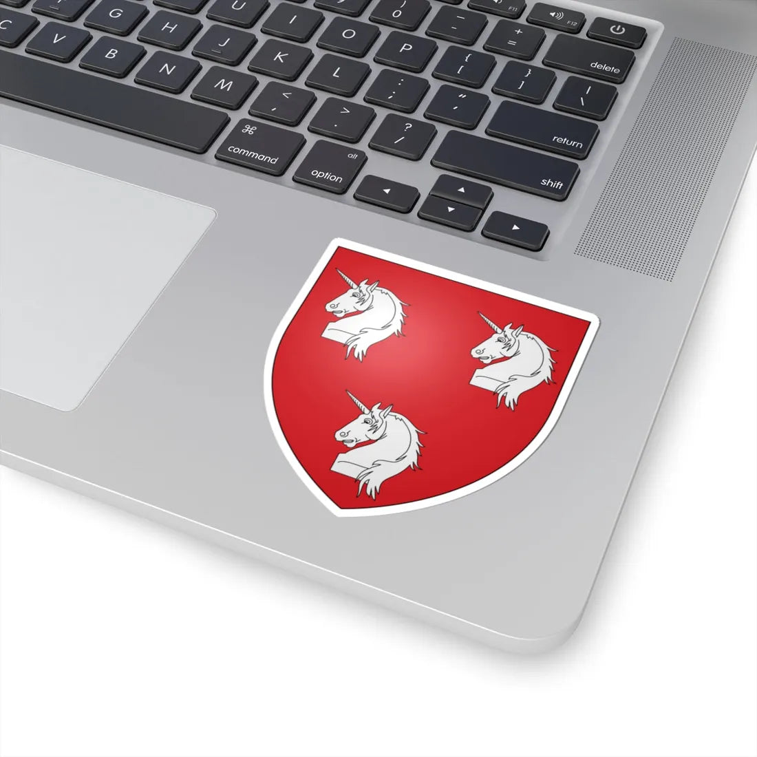 Blason famille fr ALLEOU (France) (Coat of Arms) STICKER Vinyl Kiss-Cut Decal - The Sticker Space