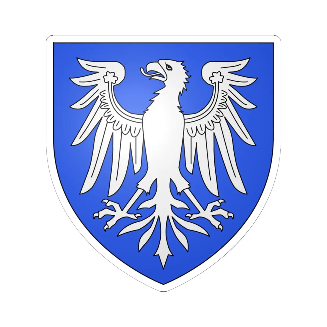 Blason famille fr Allier de La Fressange (France) (Coat of Arms) STICKER Vinyl Kiss-Cut Decal 6 Inch White - The Sticker Space