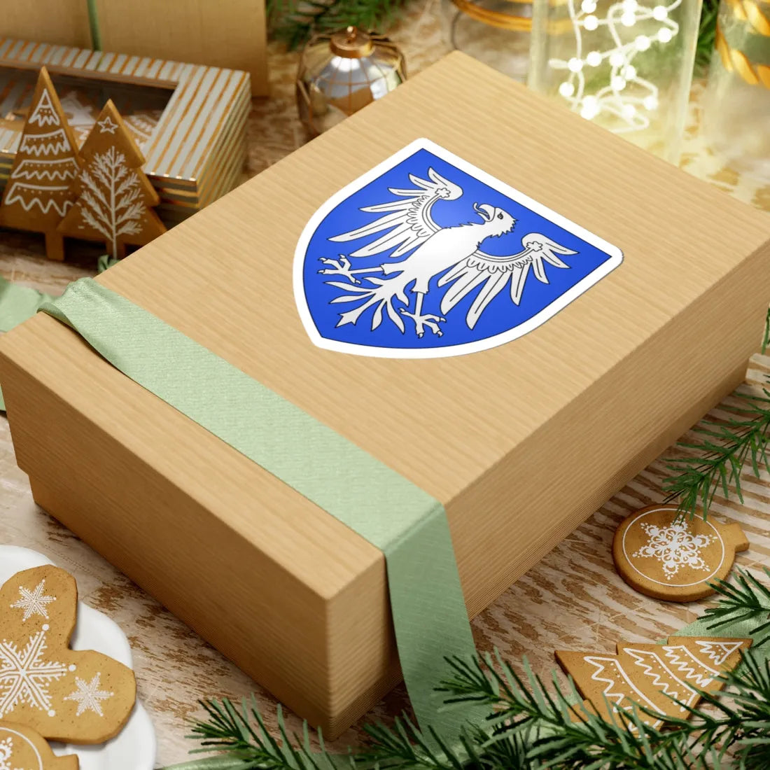 Blason famille fr Allier de La Fressange (France) (Coat of Arms) STICKER Vinyl Kiss-Cut Decal - The Sticker Space