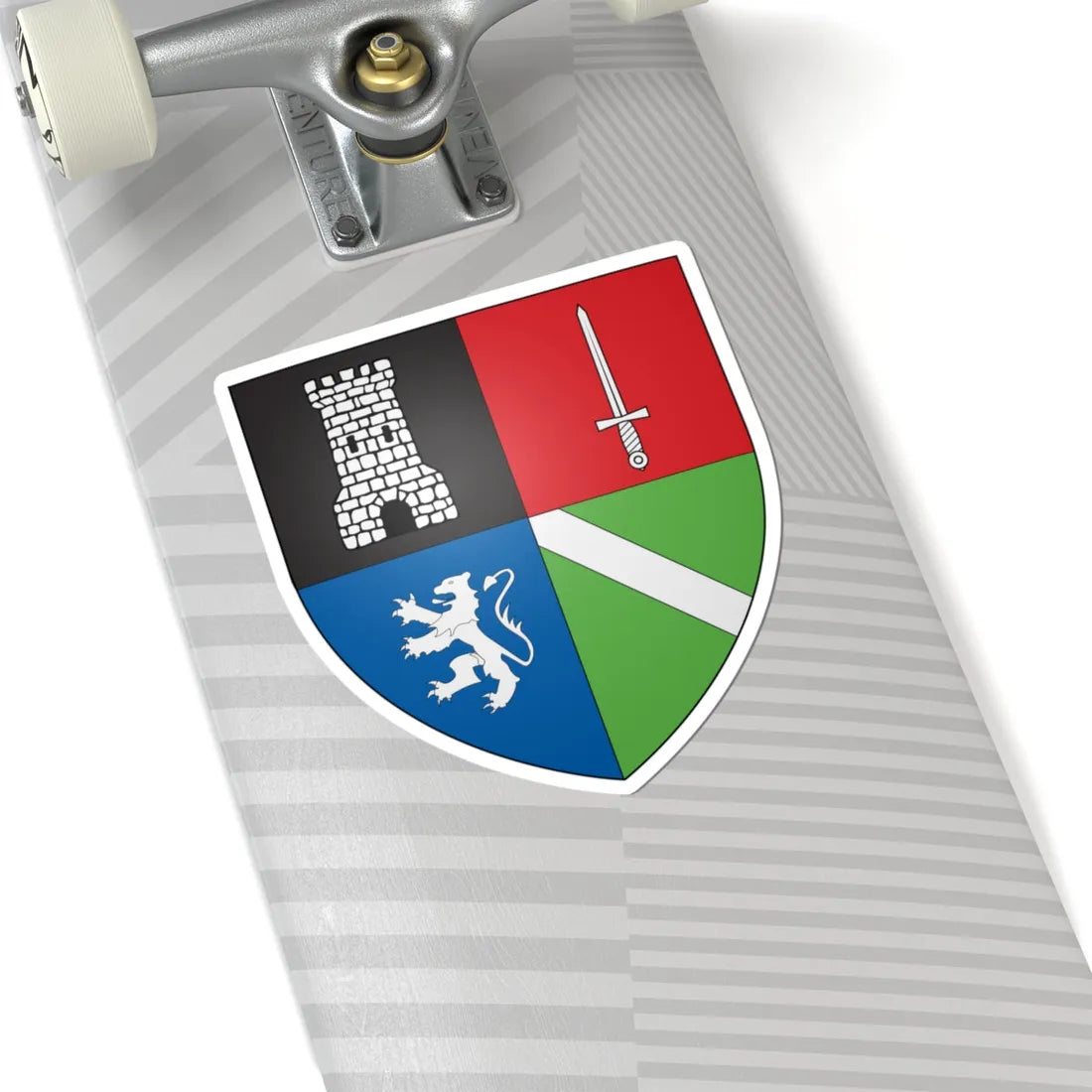 Blason famille fr ALMERAS-LATOUR (France) (Coat of Arms) STICKER Vinyl Kiss-Cut Decal - The Sticker Space