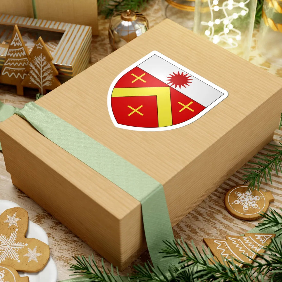 Blason famille fr ALRICS 2 (France) (Coat of Arms) STICKER Vinyl Kiss-Cut Decal - The Sticker Space