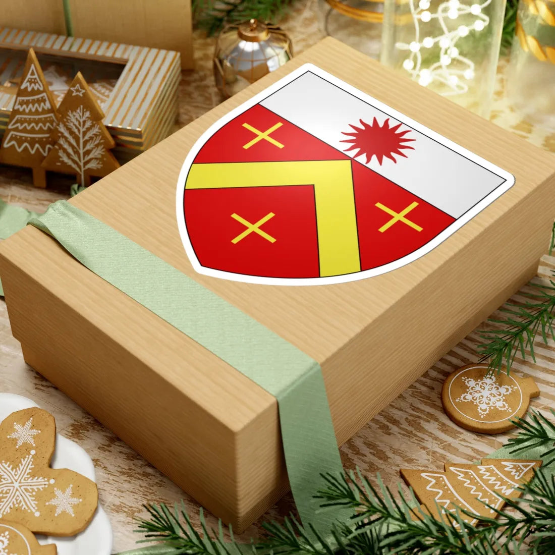 Blason famille fr ALRICS 2 (France) (Coat of Arms) STICKER Vinyl Kiss-Cut Decal - The Sticker Space