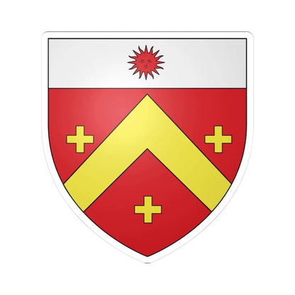 Blason famille fr ALRICS (France) (Coat of Arms) STICKER Vinyl Kiss-Cut Decal 3 Inch White - The Sticker Space
