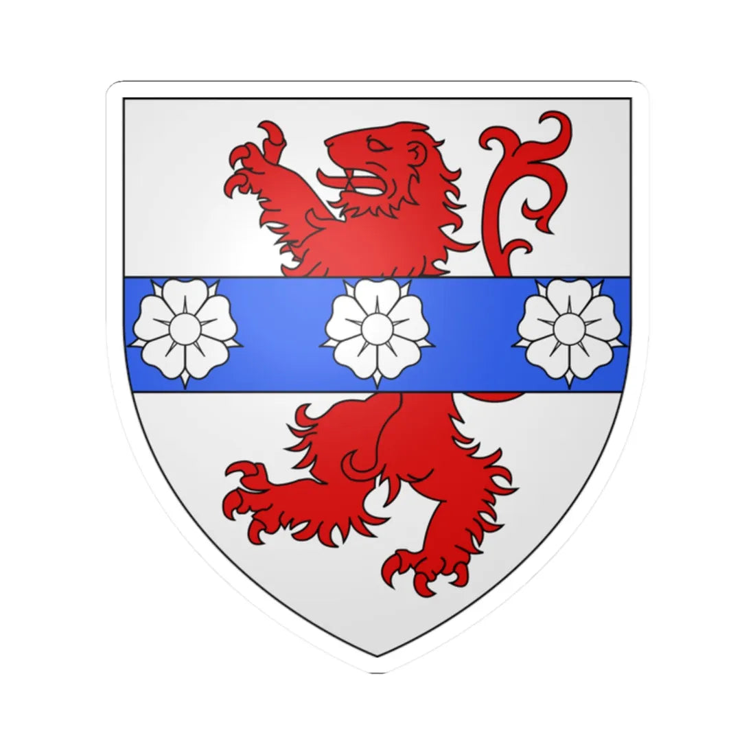 Blason famille fr AMBLARD (France) (Coat of Arms) STICKER Vinyl Kiss-Cut Decal 2 Inch White - The Sticker Space