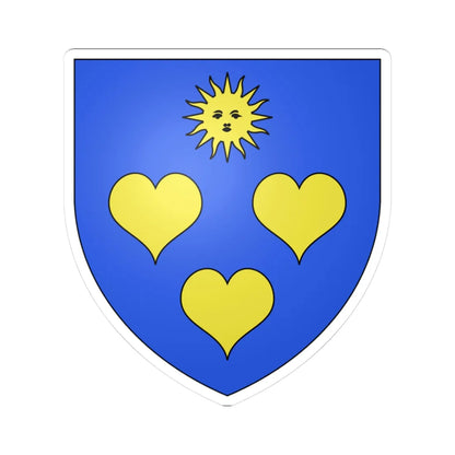 Blason famille fr Amelot (France) (Coat of Arms) STICKER Vinyl Kiss-Cut Decal 3 Inch White - The Sticker Space