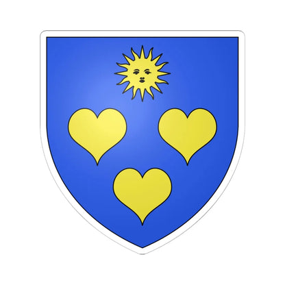 Blason famille fr Amelot (France) (Coat of Arms) STICKER Vinyl Kiss-Cut Decal 6 Inch White - The Sticker Space