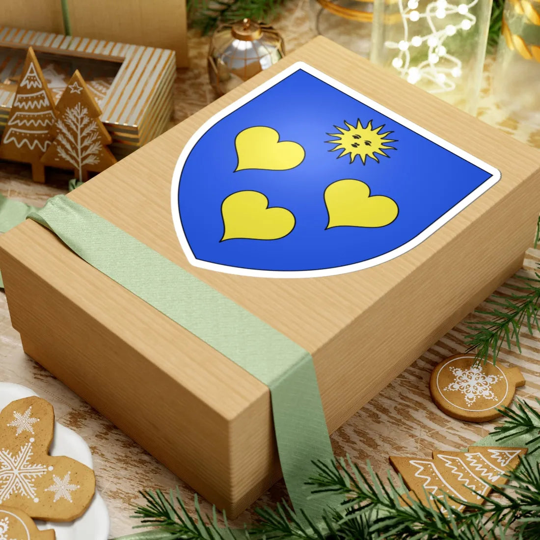 Blason famille fr Amelot (France) (Coat of Arms) STICKER Vinyl Kiss-Cut Decal - The Sticker Space