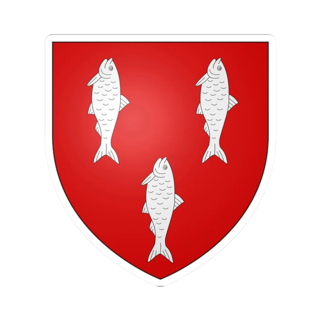 Blason famille fr Anceau Nivernais (France) (Coat of Arms) STICKER Vinyl Kiss-Cut Decal 2 Inch White - The Sticker Space